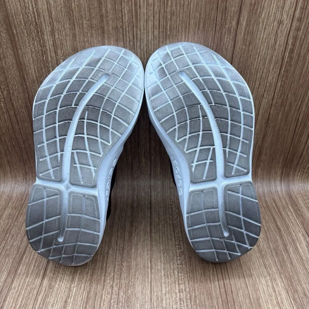 OOFOS OOmgee Mesh Low Mens 8 Black‎ White Recovery Slip On Shoes Q1-2282021-2
